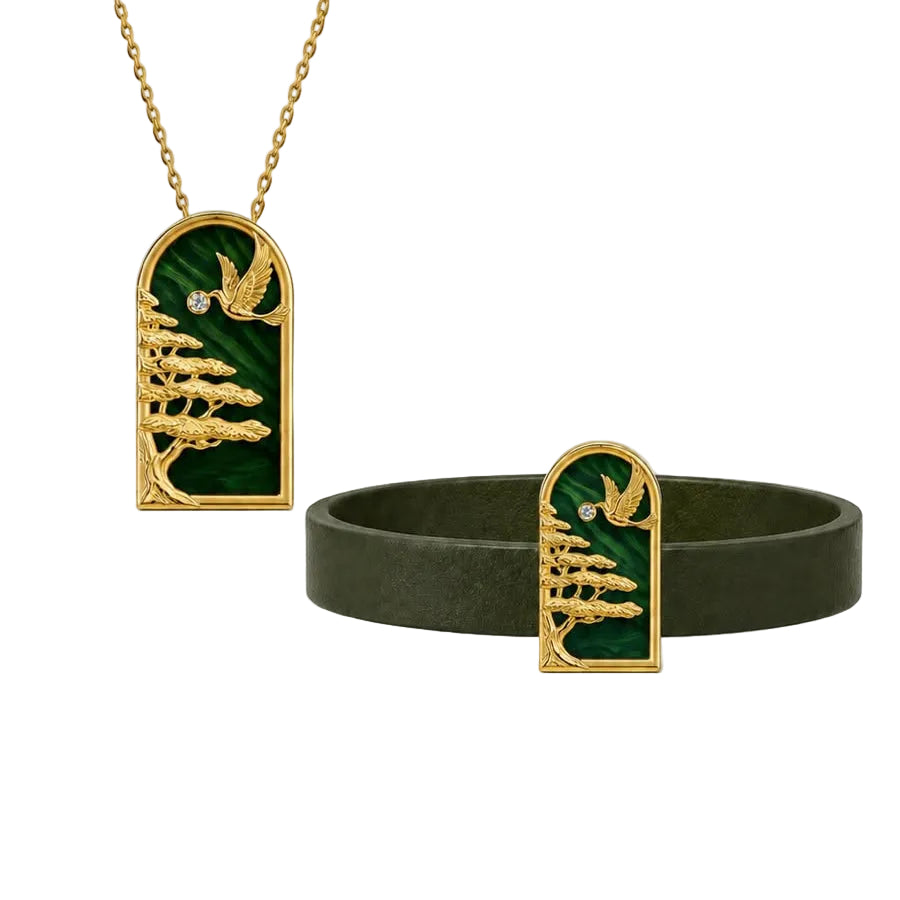 Cedar Tree with Dove Motif