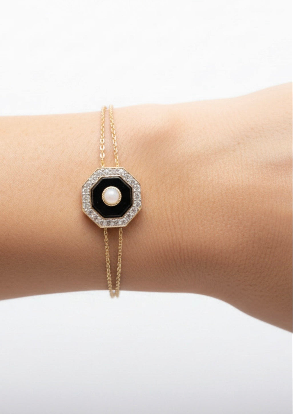 Octagon Onyx Bracelet