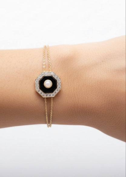 Octagon Onyx Bracelet