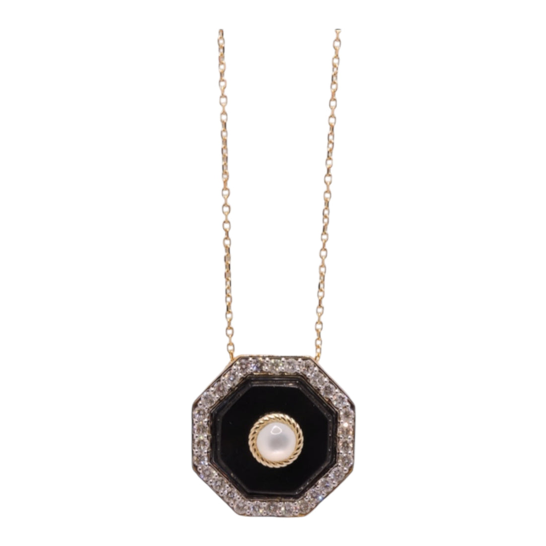 Octagon Onyx Necklace