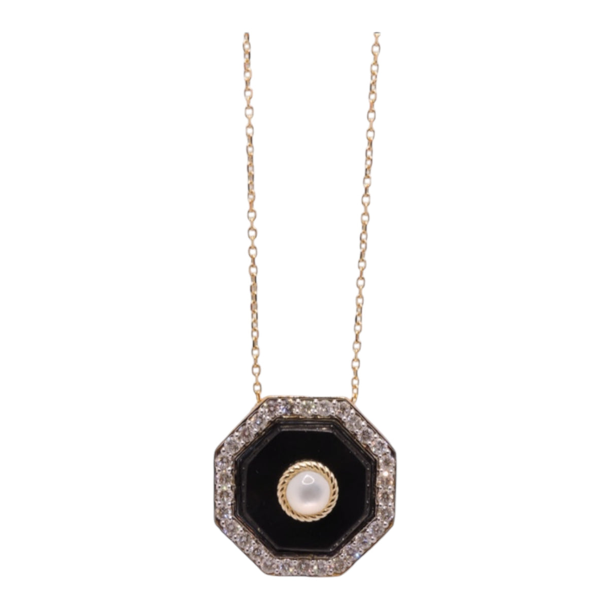 Octagon Onyx Necklace