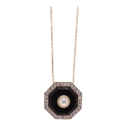 Octagon Onyx Necklace
