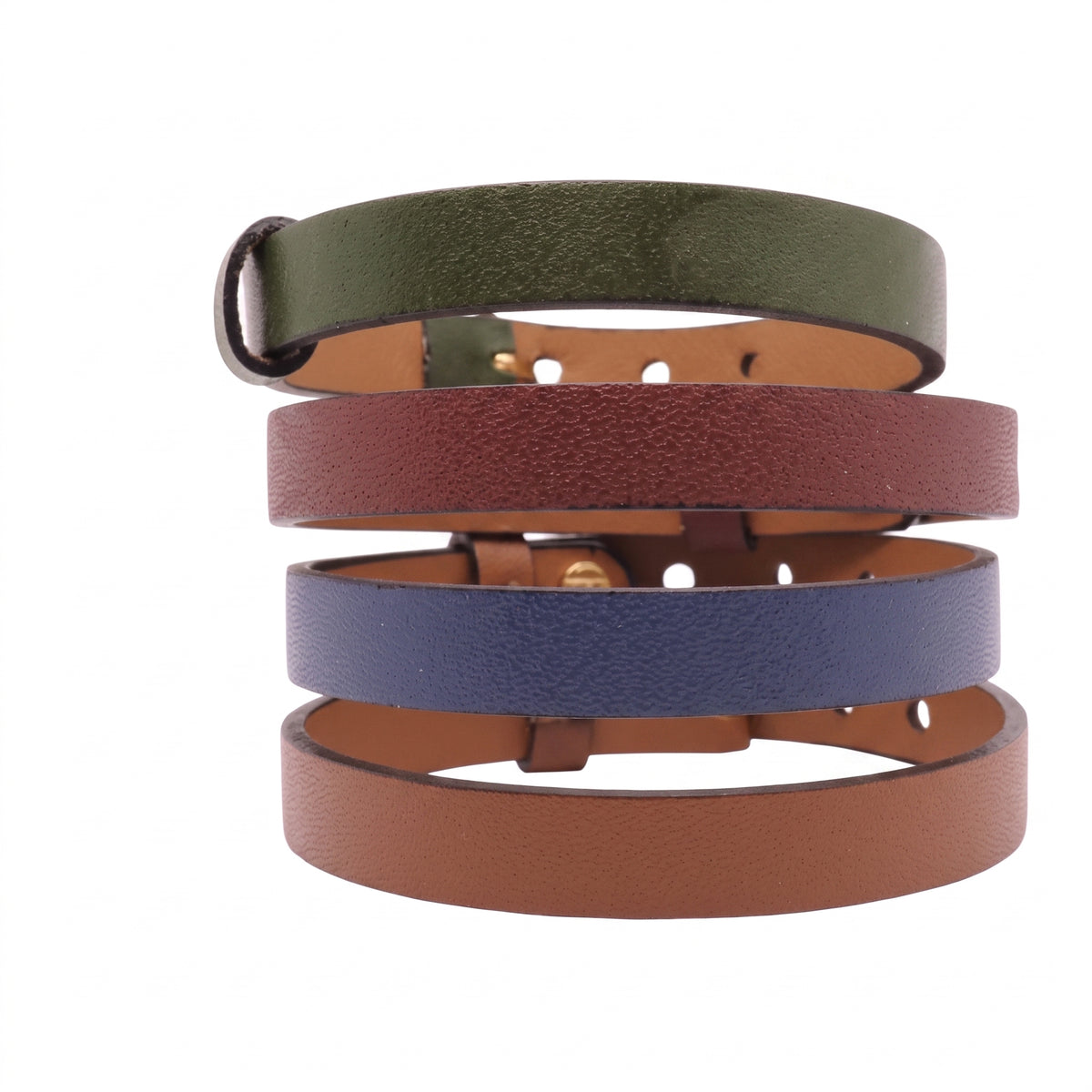 Leather Band with Gold Knob
